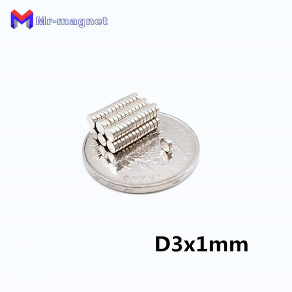 2019 imanes hot sale 80 degree Super Strong Fridge Magnet 500pcs D3x1mm 3x1 mm N35 permanant Rare Earth magnets 3mm x 1mm Axial magnetized