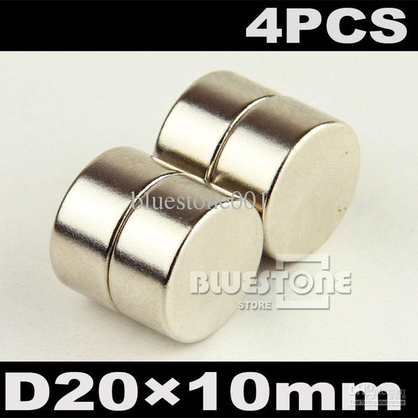 4 x Cylinder Super Strong Magnet 20mm x 10mm Rare Earth Neodymium N35 Craft Model Free Shipping