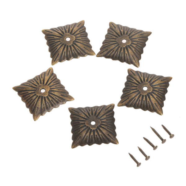 upholstery 100Pcs Iron tachas Furniture Hardware Bronze Antique Decorative Upholstery Nails Tack Studs Door Sofa Home Decor 21x21mm