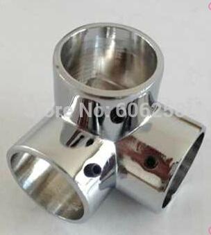 Tee Pipe fittings Stainless Steel Racks For Hanging Clothes Holder 25mm Shelf Connector Corner pieces 8PCS