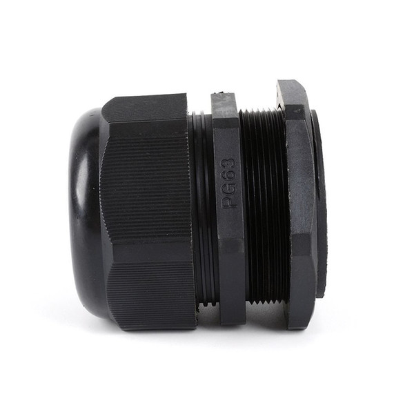 1pcs Cable Glands Suyep PG63 Black White Waterproof Adjustable Nylon Connectors Joints With Gaskets 42-50mm For Electrical Appliances