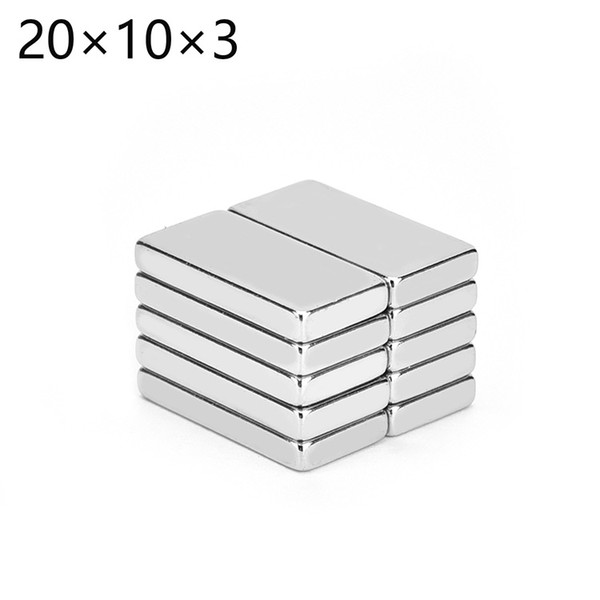 10pcs Neodymium Magnet N52 20x10x3mm Permanent NdFeB Small Mini Super Powerful Strong Magnetic Magnets For Crafts Gallium Metal