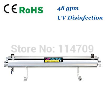 Coronwater SS304 48 GPM UV Sterilizer Disinfection System CE, RoHS for Water Purification SSV-5925-4P