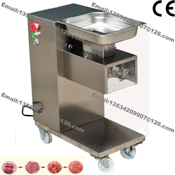 500KG/H Stainless Steel 2.5mm-25mm Customized Blade 110v 220v Electric Commercial Fresh Meat Slicer Cutter Processing Machine