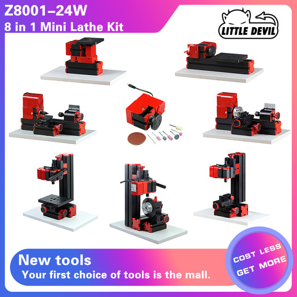 Z8001 8 in 1 Mini Lathe Kit/8 in 1 normal type lathe/24W,20000rpm 8in1 machine kit