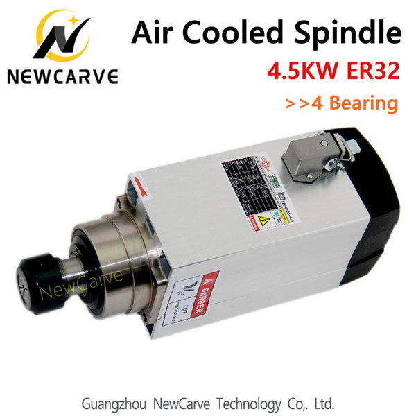 4.5KW air cool spindle motor 380V with 4pcs bearing 18000RPM GDZ120*103-4.5 NewCarve