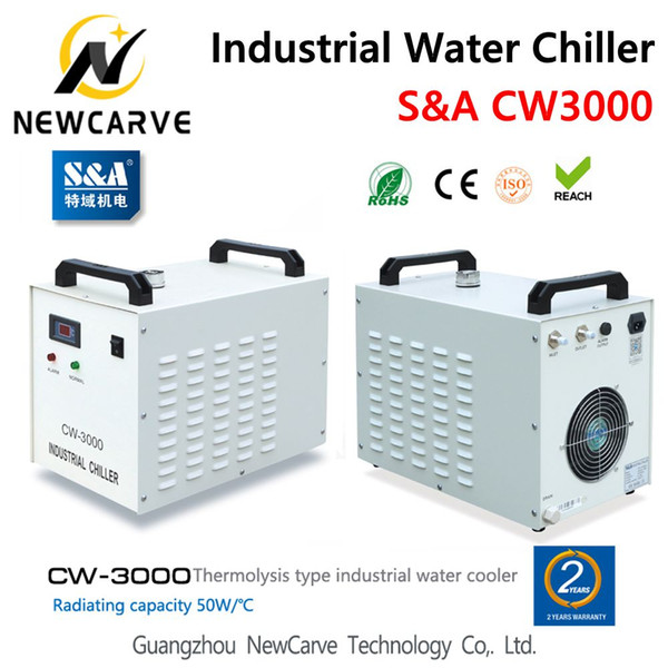 S&A CW-3000 industry air water chiller CW3000AG CW3000DG for laser machine cooling 60W 80W laser tube