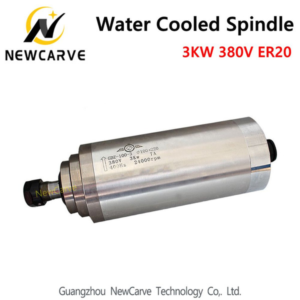 4 bearing 3KW water cooled spindle motor 380V 100MM diameter ER20 GDZ-100-3.0