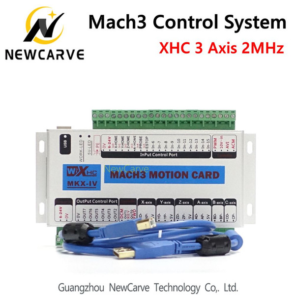 XHC MK4 Mach3 breakout board 3 axis USB motion control card 2MHz support windows 7,10 NewCarve Mach3 Control System