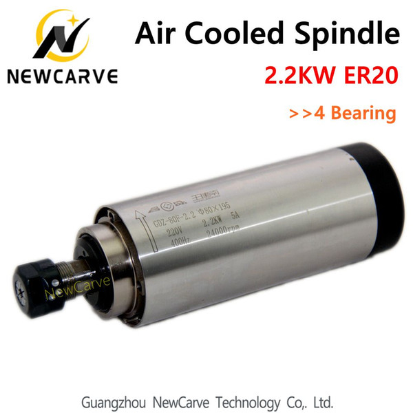 Changsheng 2.2KW air cooled spindle motor ER20 electric motor with 4 bearing NewCarve