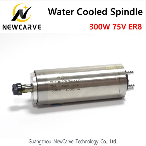 High Speed 300W water cooled spindle motor 75V ER8 collet milling spindle NewCarve Spindle