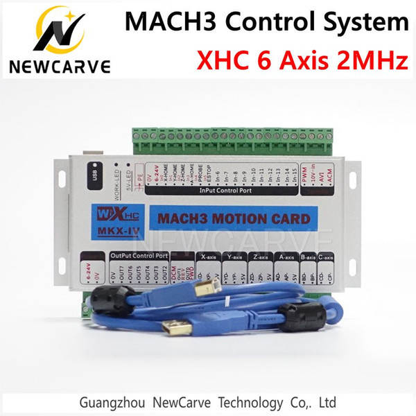 XHC MK4 Mach3 breakout board 6 axis USB motion control card 2MHz support windows 7,10