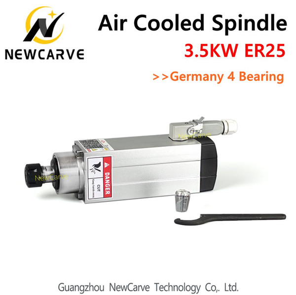 4pcs Ceramic Bearings 3.5kw 220v 380v Air Cooled Spindle CNC milling spindle motor GDZ93*82-3.5 NewCarve