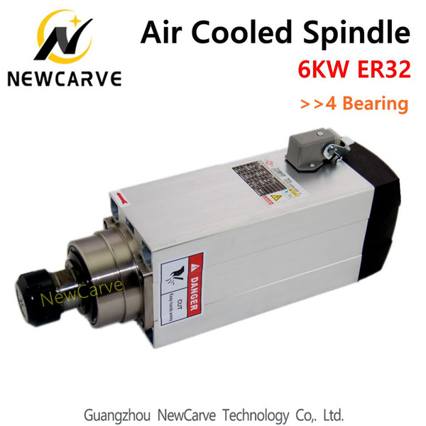4pcs Ceramic Bearings 6KW 380V Air Cooled Spindle CNC milling machine spindle motor NewCarve