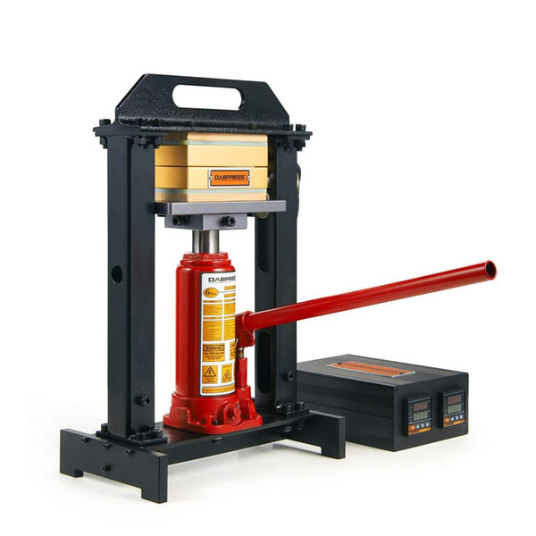 6-Ton Hydraulic Rosin Heat Press Machine with Anodized 3x5 Inch Rosin Press Plates Kits Durable Pid Temp Controller Box
