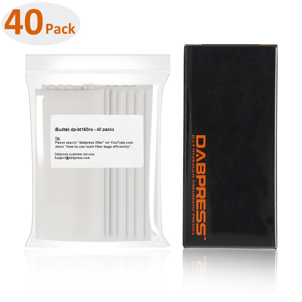 iBudtek 40-Packs 2x4 Inch dp-bt160ns Stitched Rosin Bags Made of Heat-Resistant Nylon Mesh Rosin Press Bags