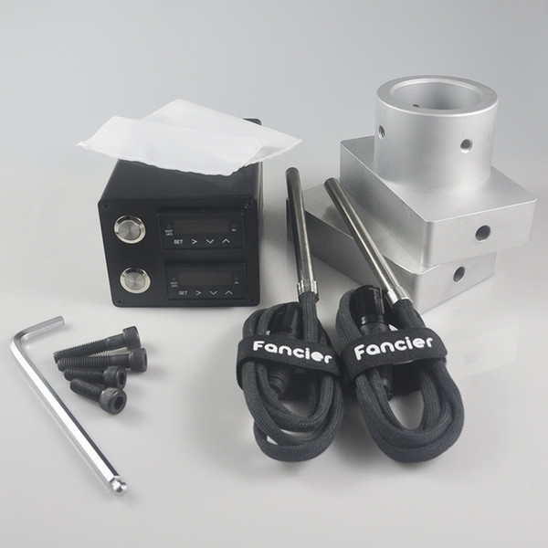 New Aluminium 3x5 Inch Rosin Press Machine Plates Include Heater Rod Dual Controller PID Fancier With Dual Heating Cord Quality Fancier