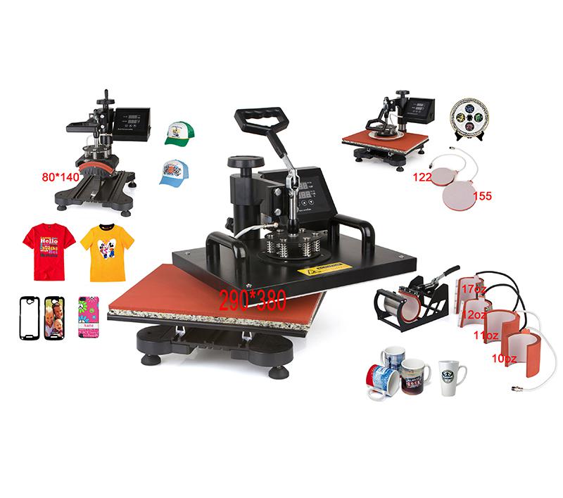Advanced NEW DESIGN 4,5,6,7,8,9 IN 1 Tshirt/Mug/Cap/Plate Combo heat press machine,Heat press,Sublimation machine,Heat transfer machine
