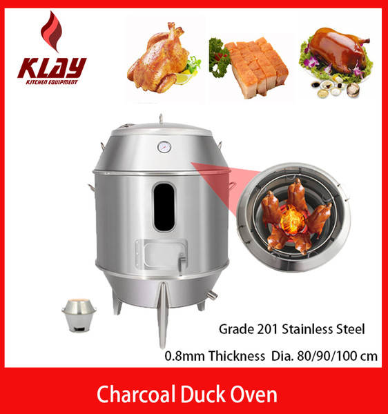 commercial charcoal grill peking duck roaster food machine multi-functional BBQ smoker grill Stainless steel chicken grill