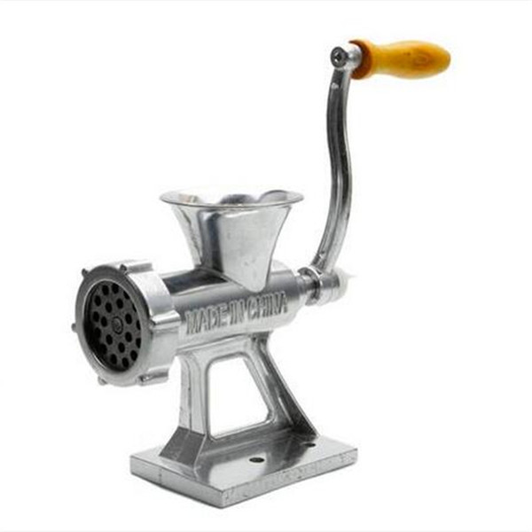Free shipping Wholesales Domestic Multi-functional Manual Sausage Maker Meat Grinder Silver Kitchen bar table supplies manual food