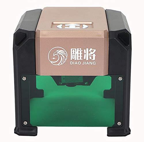 DIY Compact Automatic Desktop Laser Engraving Machine 3000mw High Speed Logo Mark Printer Cutter Carving Machines with USB Cable and Adapter