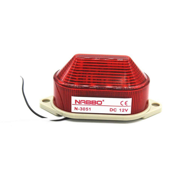 Industrial DC 12V Red LED Warning Light Bulb Signal Tower Lamp N-3051 Steady Flash