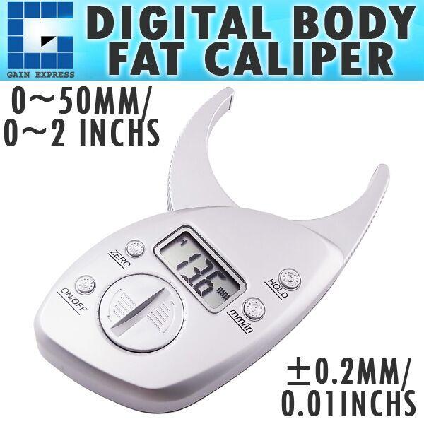 510-160 Digital Body Fat Caliper Analyzer Measure mm inch LCD for Men / Women Healthy Pocket Weight Monitor