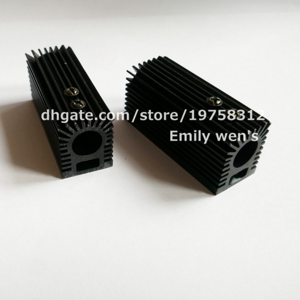 2pcs Aluminum cooling case heat sink 59x21x27mm, Internal diameter: 12mm