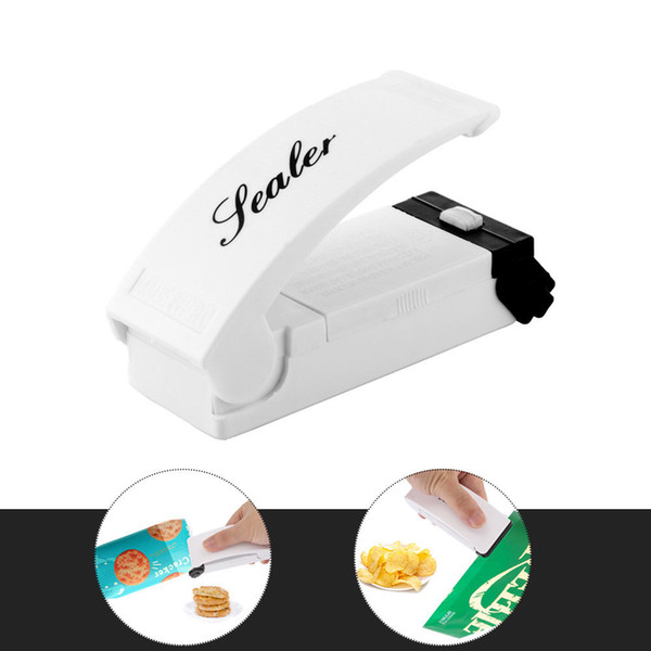 Portable Mini Heat Sealing Machine Food Bag Package Sealer Capper Sealing Tool Bag Clips Household Multifunction Kitchen Tool c798
