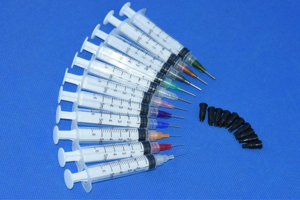 5ml Industrial Syringes with plastic Mixed size Blunt Tip Fill Dispensing Needle 14G-27G