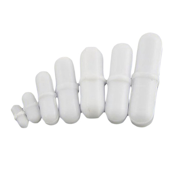 7pcs PTFE magnetic stirrer mixer stir bar White Color