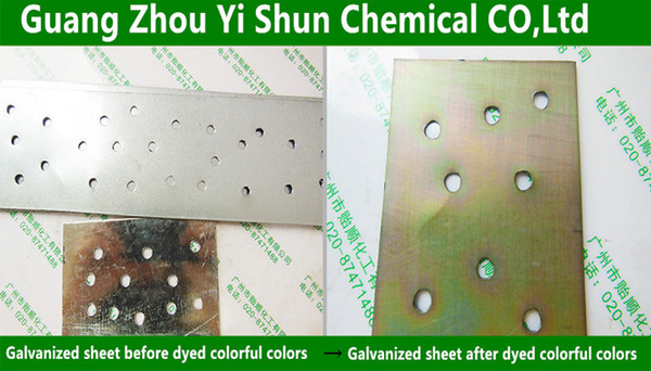 colorful passivation agent of zinc without chrome/Gold plated passivation agent/ colorful passivation solution/Very environmentally friendly