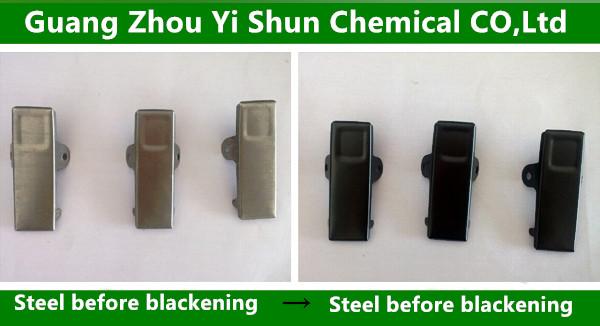 Metal surface treatment agent chemical solution/liquid the steel blackening agent (bright black) non-toxic and odorless