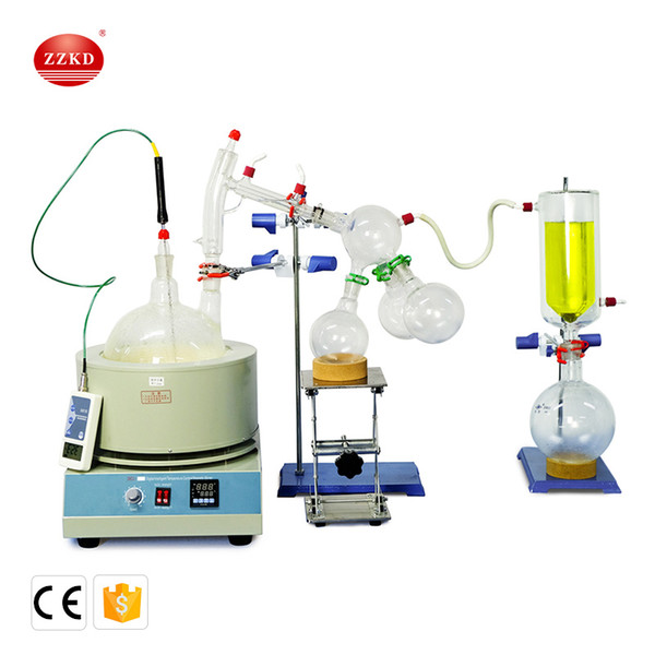 ZZKD New 5L Lab Supplies Suitable for Enrichment Crystallization Drying Separation Short essential oil distillation equipment