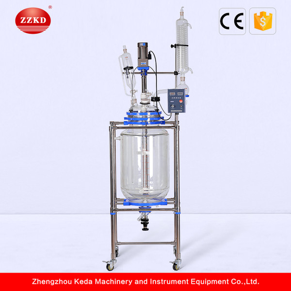 ZZKD Hot 100L Double Glass Reactor for a Variety Of Process Operations Dissolution Of Solids Product include other Grouped equipment