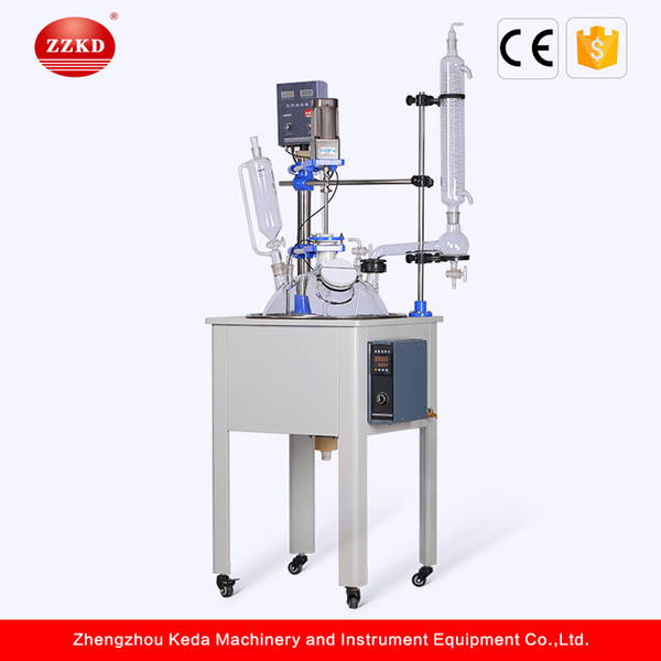 ZZKD F-50L Single Layer Glass Reactor for a Variety Of Process Operations Dissolution and chemical reaction Stainless-steel Lab Instru