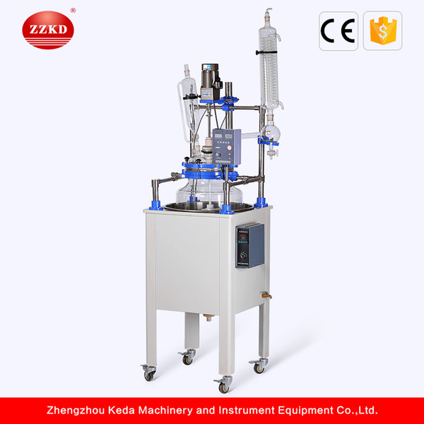 ZZKD F-80L Single Layer Glass Reactor for a Variety Of Process Operations Dissolution and chemical reaction Stainless-steel Lab Instru