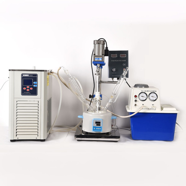 ZZKD F-5L Single Layer Glass Reactor for a Variety Of Process Operations Dissolution and Physicochemical reaction Stainless-steel Lab Instru