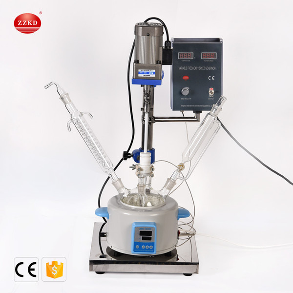 ZZKD F-2L Glass Reactor for a Variety Of Process Operations Dissolution Of Solids Product Stainless-steel Lab Instrument