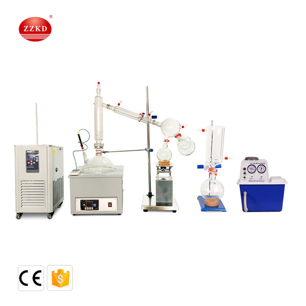 ZZKD ISO/CE Certification 10L 220V Short Path Distillation Standard Set /Vacuum Pump & Chiller for Purification equipment