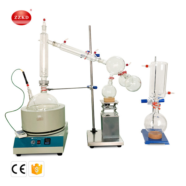 Fast Shipping ZZKD 10L Lab Supplies Suitable for Enrichment Crystallization Drying Separation Short essential oil distillation equipment