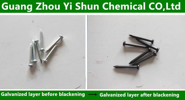 Metal surface treatment agent chemical solution/liquid zinc blackening agent non-toxic environmental harmless and smokeless tasteless