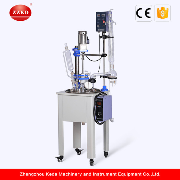 ZZKD F-10L Single Layer Glass Reactor for a Variety Of Process Operations Dissolution and chemical reaction Stainless-steel Lab Instru