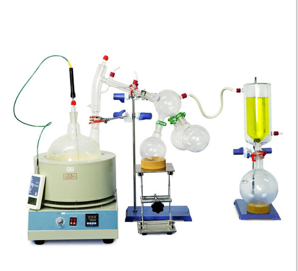 ZOIBKD Lab Scale Small Short Path Distillation Equipment 2L Short Path Distillation With Stirring Heating Mantle Include cold wells