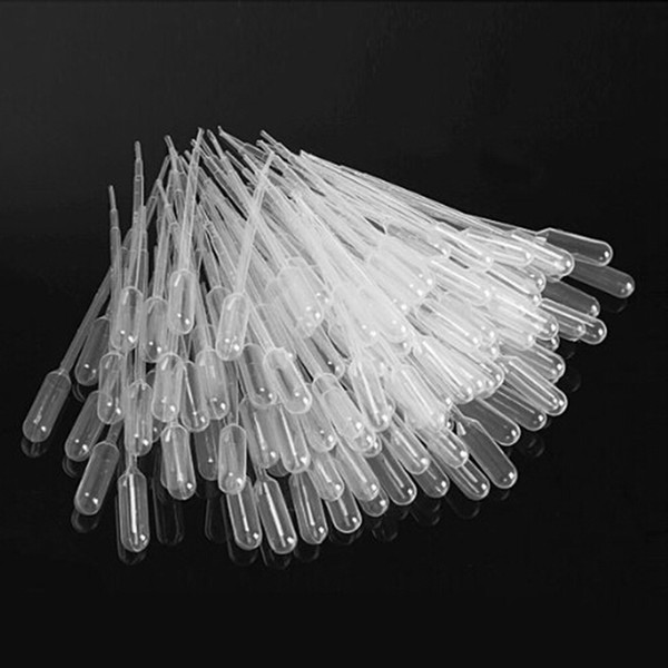 Clear White Plastic Liquid Dropper Pasteur Disposable Graduated Transfer Pipettes Pipetting for School Lab 1ml 2ml 3ml 5ml