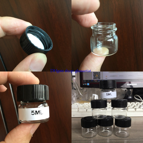 New Spiral mouth glass vial 5 ml glass container, glass vial coil holder