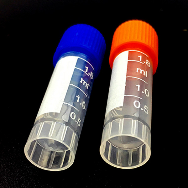 100PCS Graduation 1.8ml Centrifuge Tube 2ml Volume Plastic Bottles with Screw cap Transparent container Can legislate vials