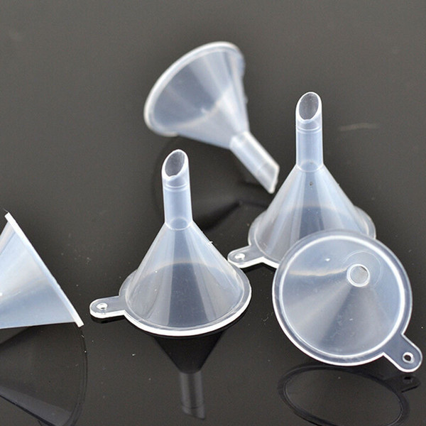 10pcs/Lot mini transparent plastic funnel Hopper Kitchen cooking Accessories Lab Liquid Filter Funnel auxiliary tool Supplies