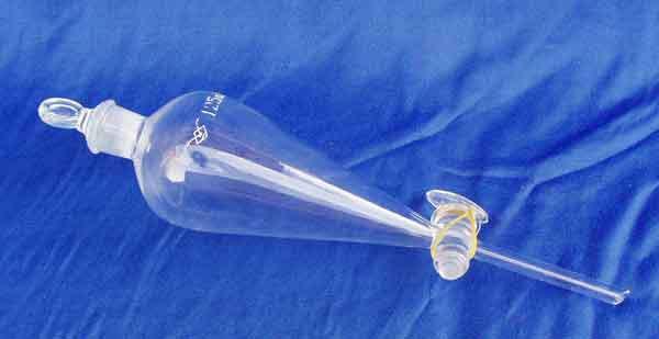 Wholesale- 250ml,Glass Pear Shape Separatory Funnel,Straight Tip Out For Drip,Glass Stopcock