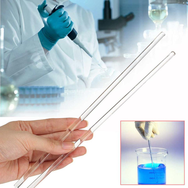 10pcs/lot 250x6mm Glass Stirring Rod Transparent Solid Glass Stirrer Rod High Borosilicate Buret Mixer for School Teaching